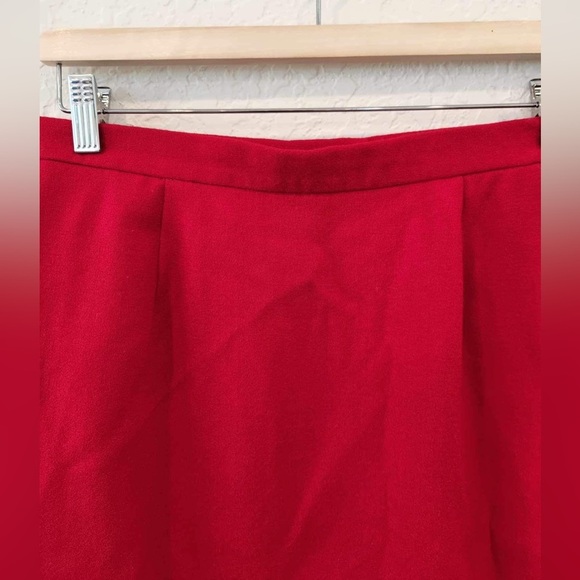 Red Wool Skirt Size 10 - Picture 4 of 8
